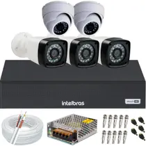 Kit cftv 5 câmeras de segurança Full hd Dvr 8ch Intelbras full hd Kit cftv 5 câmeras de segurança Full hd Dvr 8ch Intelbras full hd