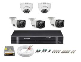 Kit cftv 5 cameras de segurança hd + dvr 8ch Intelbras full hd