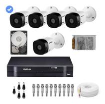 Kit Cftv 5 Câmeras Hd 720p 1mp + Dvr Intelbras Mhdx 8 Canais Kit Cftv 5 Câmeras Hd 720p 1mp + Dvr Intelbras Mhdx 8 Canais