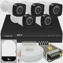 Kit Cftv 5 Câmeras Segurança Full Hd 1080p Dvr Intelbras 2TB