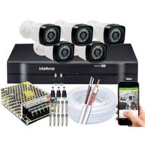 Kit Cftv 5 Cameras Segurança Hd Dvr Intelbras MHDX S/ HD Kit Cftv 5 Cameras Segurança Hd Dvr Intelbras MHDX S/ HD