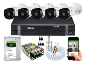 Kit Cftv 5 Cameras Segurança Hd Intelbras 1120 Dvr full hd Kit Cftv 5 Cameras Segurança Hd Intelbras 1120 Dvr full hd
