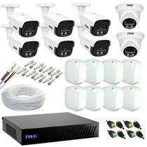 Kit cftv 6 bullets 2 dome 2mp 20m imagens noturnas coloridas dvr ft individual sem hd Kit cftv 6 bullets 2 dome 2mp 20m imagens noturnas coloridas dvr ft individual sem hd