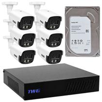 Kit cftv 6 cameras 2mp 20m star plus com dvr hd 1tb sem cabeamento Kit cftv 6 cameras 2mp 20m star plus com dvr hd 1tb sem cabeamento
