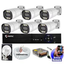 kit Cftv 6 Câmeras De Segurança Colorida Dia Noite Full Color 1080p Dvr 8 Canais Cabo E Hd interno kit Cftv 6 Câmeras De Segurança Colorida Dia Noite Full Color 1080p Dvr 8 Canais Cabo E Hd interno