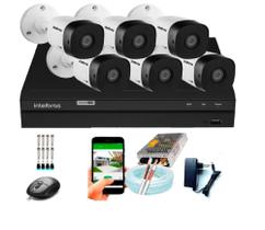 Kit Cftv 6 Câmeras De Segurança Intelbras Multi Hd 720p E Dvr Mhdx 1204 S/Hd Kit Cftv 6 Câmeras De Segurança Intelbras Multi Hd 720p E Dvr Mhdx 1204 S/Hd