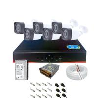 Kit CFTV 6 Câmeras Full HD 2MP + DVR 08 Canais 1080P 6x1
