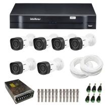 Kit CFTV 6 Câmeras Infra 720p Intelbras VHL 1120B G6 + DVR Intelbras Multi HD + Acessórios Kit CFTV 6 Câmeras Infra 720p Intelbras VHL 1120B G6 + DVR Intelbras Multi HD + Acessórios