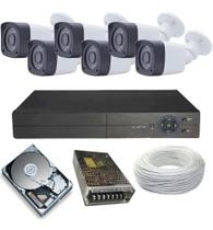 Kit Cftv 6 Câmeras Infravermelho Full Hd 1080p 2 Mp + Dvr 8 Canais Multi Hd