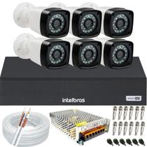 Kit Cftv 6 Câmeras Segurança 1080p Full Hd Dvr Intelbras 8ch