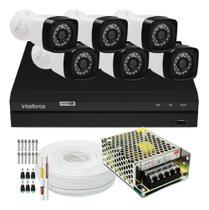 Kit Cftv 6 Cameras Segurança 1080p Full Hd Dvr Intelbras 8ch