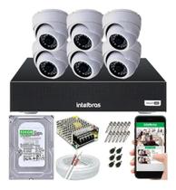 Kit Cftv 6 Câmeras Segurança Dome Ir Dvr Mhdx 1108 Intelbras Kit Cftv 6 Câmeras Segurança Dome Ir Dvr Mhdx 1108 Intelbras