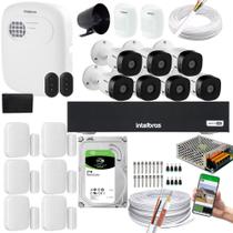 Kit cftv 7 Câmeras 1120B Dvr 1008-C Intelbras + kit Alarme+ivp 2000+xas 4010 + HD 2TB