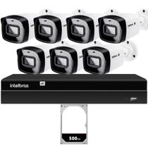 Kit CFTV 7 Câmeras IP Intelbras NVD 1408P HD 500GB
