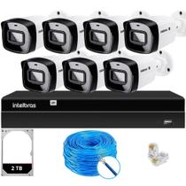Kit CFTV 7 Câmeras IP Vipc 1230B Intelbras NVD 1408P HD 2TB Kit CFTV 7 Câmeras IP Vipc 1230B Intelbras NVD 1408P HD 2TB