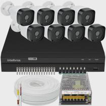 Kit Cftv 8 Câmera Segurança 2mp Full Hd Dvr Intelbras Sem Hd