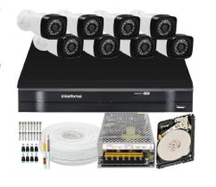 Kit Cftv 8 Câmera Segurança Full Hd 2mp Dvr Intelbras Com HD 1Tb