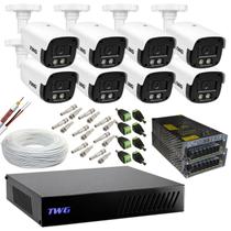Kit cftv 8 cameras 2mp 20m imagens noturnas coloridas dvr 8 canais com ft 10a sem hd Kit cftv 8 cameras 2mp 20m imagens noturnas coloridas dvr 8 canais com ft 10a sem hd