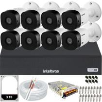 Kit Cftv 8 Câmeras Full Hd 1220b 1080p Intelbras Dvr 3116c Inteligência Artificial Hd 3TB