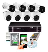 Kit Cftv 8 Câmeras Hd Intelbras Ir 20m Dvr Intelbras 8 Ch Kit Cftv 8 Câmeras Hd Intelbras Ir 20m Dvr Intelbras 8 Ch