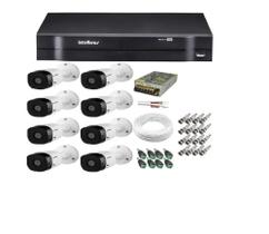 Kit Cftv 8 Câmeras Hd Vhc 1120b 20m Ir Dvr 8 Canais Intelbras Monitoramento Residencial E Comercial