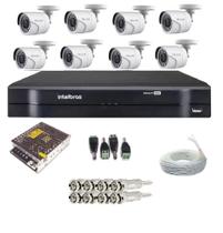 Kit cftv 8 câmeras hilook 2mp full hd 1080p + dvr intelbras mhdx 8 canais s/ hd - alta definição