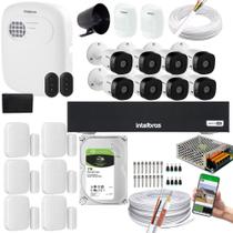 Kit Cftv 8 Câmeras Intelbras 1220b Full HD+kit Alarme+xas 4010+ivp 2000 + HD 1TB