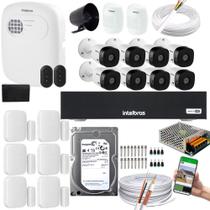 Kit Cftv 8 Câmeras Intelbras 1220b+Sensor xas 4010+kit Alarme+Sensor ivp 2000 + HD 4TB