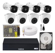 Kit Cftv 8 Cameras Intelbras Com Dvr 8 Canais Cameras 1120b Kit Cftv 8 Cameras Intelbras Com Dvr 8 Canais Cameras 1120b