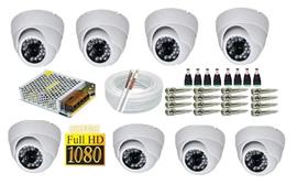 Kit Cftv 8 Câmeras Segurança 1080 Full Hd Dome Infra vermelho alta Resolução com acessórios