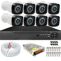 Kit Cftv 8 Câmeras Segurança 1080p 20m Dvr Full Hd 8 Canais