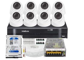 Kit Cftv 8 Câmeras Segurança Dome Ir Dvr Mhdx 1108 Intelbras C/Hd 500gb Kit Cftv 8 Câmeras Segurança Dome Ir Dvr Mhdx 1108 Intelbras C/Hd 500gb