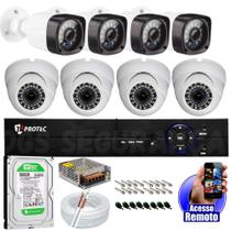 Kit Cftv 8 Câmeras Segurança Full Hd 1080p Dvr C/ App Xmeye