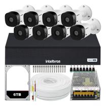 Kit Cftv 8 Cameras Segurança Full Hd Vhl 1120 Dvr Intelbras 3008 6tb