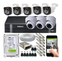 Kit Cftv 8 Câmeras Segurança Hd 720p Dvr Mhdx Intelbras Kit Cftv 8 Câmeras Segurança Hd 720p Dvr Mhdx Intelbras