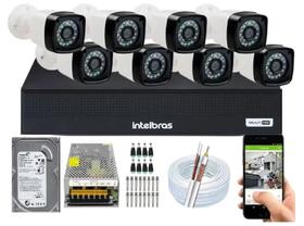 Kit Cftv 8 Cameras Segurança Hd Dvr Mhdx Intelbras C/HD