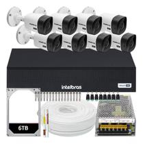 Kit Cftv 8 Cameras Segurança Intelbras Residencial Hd 6 tera