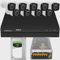 Kit Cftv 9 Câmera Segurança Full Sem Cabo Dvr Intelbras 1TB