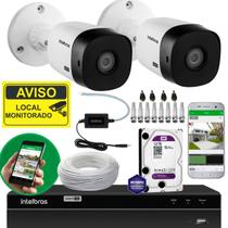 Kit CFTV Completo 2 Câmeras HD 20m IR, DVR MHDX 1204 e HD 1TB Purple Kit CFTV Completo 2 Câmeras HD 20m IR, DVR MHDX 1204 e HD 1TB Purple