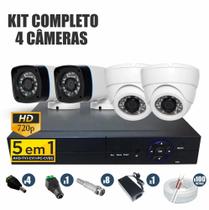 Kit cftv completo 4 câmeras ahd 720p dvr 4 canais