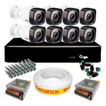 Kit CFTV completo com 8 Câmeras