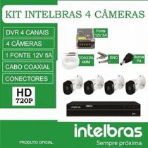 Kit CFTV completo intelbras e 04 câmeras AHD INTELBRAS