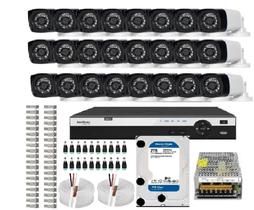 Kit Cftv Dvr 32 Canais Intelbras 1232mhdx 24 Câmeras Hd 720p Kit Cftv Dvr 32 Canais Intelbras 1232mhdx 24 Câmeras Hd 720p
