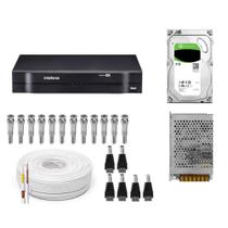 Kit Cftv Dvr Intelbras 16ch mhdx com hd 2tb+fonte+100m de cabo e conectores