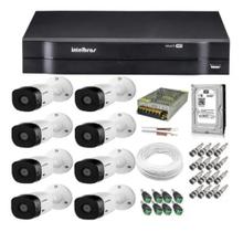 Kit Cftv Full HD 8 Câmeras 1220b 20m Dvr 8 Canais Intelbras / Monitoramento Residencial E Comercial