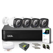 Kit CFTV Giga 4 Câmeras Bullet 720p DVR 4 Canais Lite - Giga Security