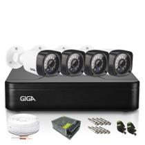 Kit CFTV Giga 4 Câmeras Bullet 720p DVR 4 Canais Lite - Giga Security