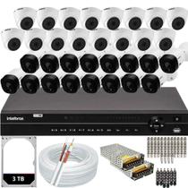 Kit Cftv Intelbras 32 Câmeras Dvr 32 Canais MHDX 1232 Hd 3TB