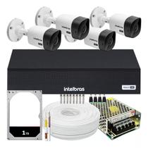 Kit Cftv Intelbras 4 Cameras Segurança Vhl 1120b dvr 4ch full hd ip 1tb Kit Cftv Intelbras 4 Cameras Segurança Vhl 1120b dvr 4ch full hd ip 1tb