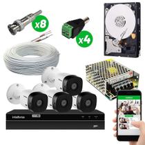 Kit cftv intelbras 4 câmeras vhl 1120b hd 720p dvr mhdx1204 Kit cftv intelbras 4 câmeras vhl 1120b hd 720p dvr mhdx1204